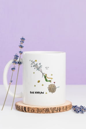 Alya Gift Shop Kişiye Özel Küçük Prens Tasarımlı Kupa Bardak