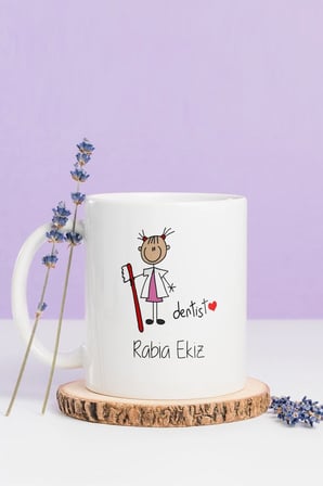 Alya Gift Shop Kişiye Özel Dentist Kupa Bardak