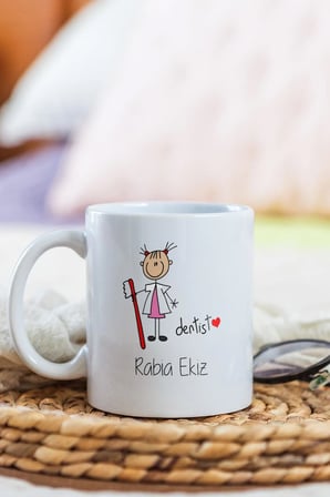 Alya Gift Shop Kişiye Özel Dentist Kupa Bardak