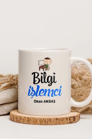 Alya Gift Shop Kişiye Özel Bilgi İşlemci Kupa Bardak