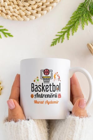 Alya Gift Shop Kişiye Özel Basketbol Antrenörü Kupa Bardak