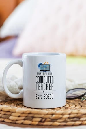 Alya Gift Shop Kişiye Özel Computer Teacher Kupa Bardak