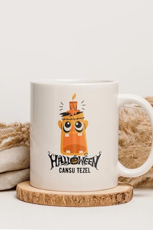 Alya Gift Shop Kişiye Özel Hallowen Kupa Bardak