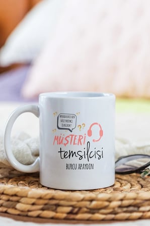 Alya Gift Shop Kişiye Özel Müşteri Temsilcisi Kupa Bardak