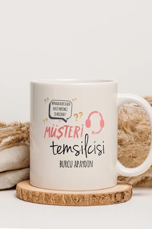 Alya Gift Shop Kişiye Özel Müşteri Temsilcisi Kupa Bardak