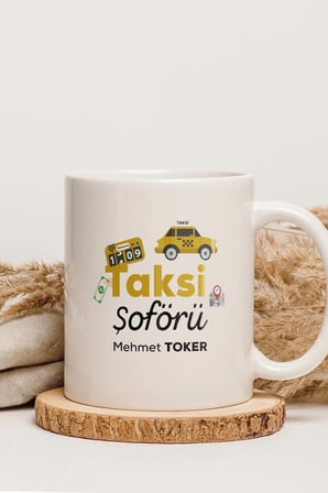 Alya Gift Shop Kişiye Özel Taksi Şoförü Kupa Bardak