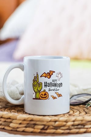 Alya Gift Shop Kişiye Özel Hallowen Kupa Bardak