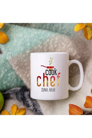 Alya Gift Shop Kişiye Özel Cook Chef Kupa Bardak