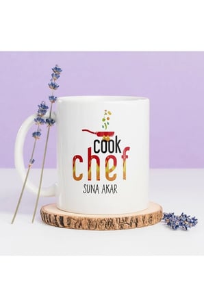 Alya Gift Shop Kişiye Özel Cook Chef Kupa Bardak