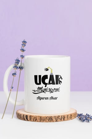 Alya Gift Shop Kişiye Özel Uçak Teknisyeni Kupa Bardak