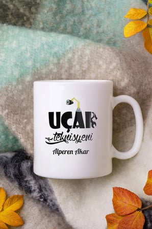 Alya Gift Shop Kişiye Özel Uçak Teknisyeni Kupa Bardak