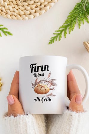 Alya Gift Shop Kişiye Özel Fırın Ustası Kupa Bardak