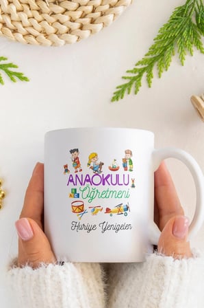 Alya Gift Shop Kişiye Özel Anaokulu Öğretmeni Kupa Bardak