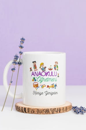 Alya Gift Shop Kişiye Özel Anaokulu Öğretmeni Kupa Bardak