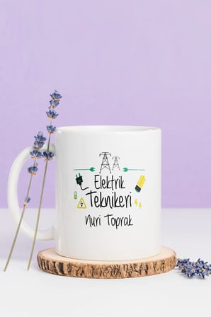 Alya Gift Shop Kişiye Özel Elektrik Teknikeri Kupa Bardak