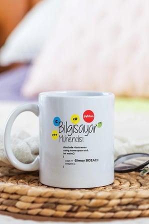 Alya Gift Shop Kişiye Özel Bilgisayar Mühendisi Kupa Bardak
