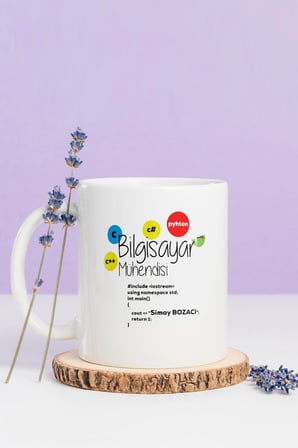 Alya Gift Shop Kişiye Özel Bilgisayar Mühendisi Kupa Bardak