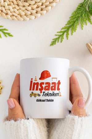Alya Gift Shop Kişiye Özel İnşaat Teknikeri Kupa Bardak