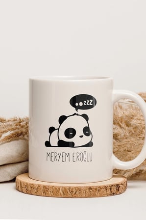 Alya Gift Shop Kişiye Özel Kişiye Özel Panda Figürlü Kupa Bardak