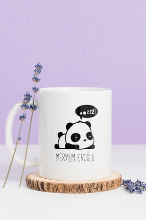 Alya Gift Shop Kişiye Özel Kişiye Özel Panda Figürlü Kupa Bardak