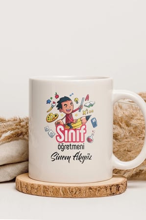 Alya Gift Shop Kişiye Özel Sınıf Öğretmeni Kupa Bardak
