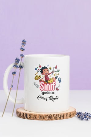 Alya Gift Shop Kişiye Özel Sınıf Öğretmeni Kupa Bardak