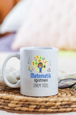 Alya Gift Shop Kişiye Özel Matematik Öğretmeni Kupa Bardak
