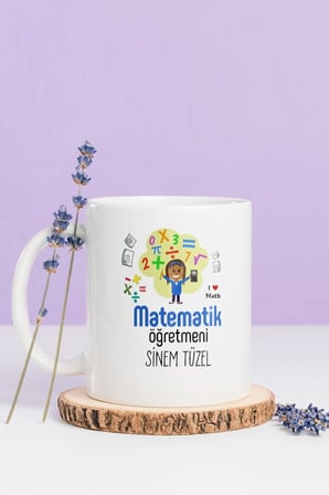 Alya Gift Shop Kişiye Özel Matematik Öğretmeni Kupa Bardak