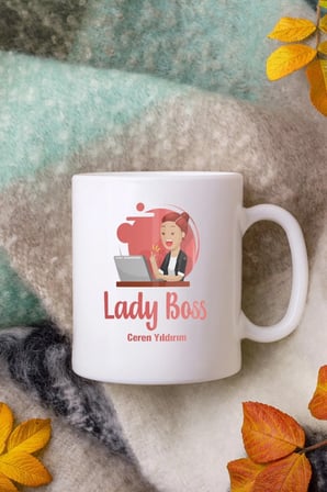 Alya Gift Shop Kişiye Özel Kadın Patron Kupa Bardak