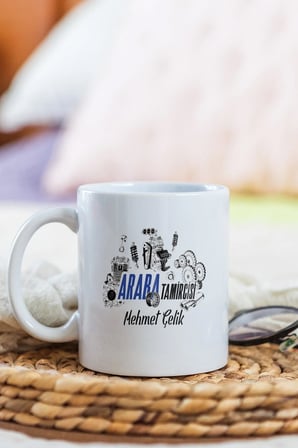 Alya Gift Shop Kişiye Özel Araba Tamircisi Kupa Bardak