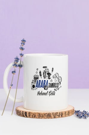 Alya Gift Shop Kişiye Özel Araba Tamircisi Kupa Bardak