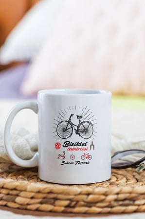 Alya Gift Shop Kişiye Özel Bisiklet Tamircisi Kupa Bardak