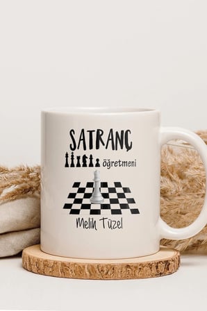 Alya Gift Shop Kişiye Özel Santranç Öğretmeni Kupa Bardak