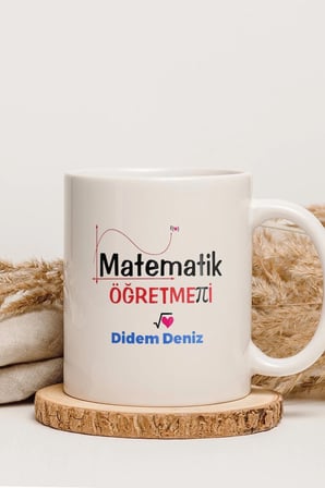Alya Gift Shop Kişiye Özel Matematik Öğretmeni Kupa Bardak