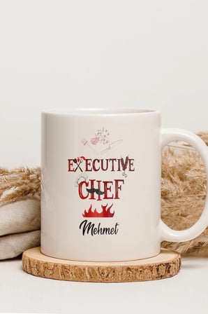 Alya Gift Shop Kişiye Özel Executive Chef Kupa Bardak
