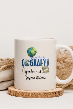 Alya Gift Shop Kişiye Özel Coğrafya Öğretmeni Kupa Bardak