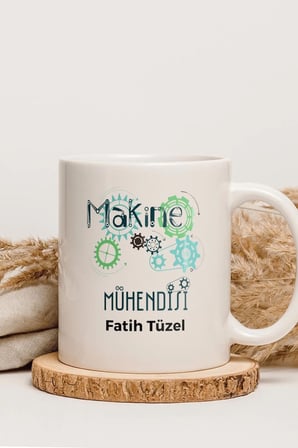 Alya Gift Shop Kişiye Özel Makine Mühendisi Kupa Bardak