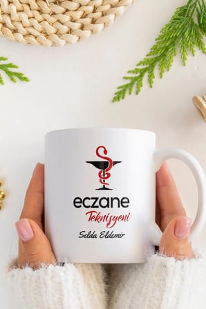 Alya Gift Shop Kişiye Özel Eczane Teknisyeni Kupa Bardak