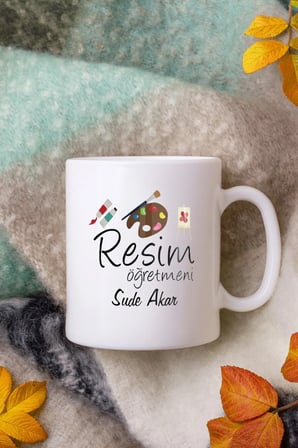 Alya Gift Shop Kişiye Özel Resim Öğretmeni Kupa Bardak
