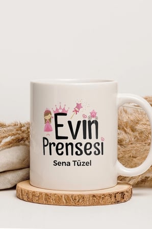 Alya Gift Shop Kişiye Özel Evin Prensesi Kupa Bardak