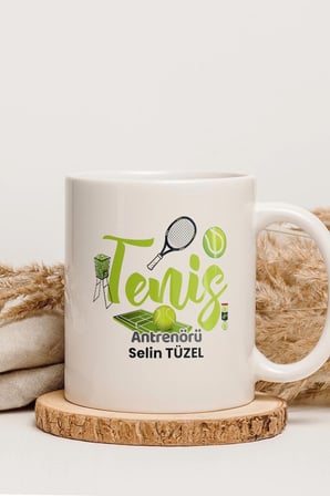 Alya Gift Shop Kişiye Özel Tenis Antrenörü Kupa Bardak