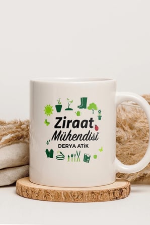 Alya Gift Shop Kişiye Özel Ziraat Mühendisi Kupa Bardak