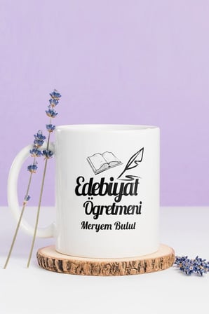 Alya Gift Shop Kişiye Özel Edebiyat Öğretmeni Kupa Bardak