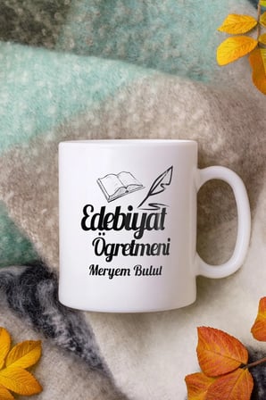 Alya Gift Shop Kişiye Özel Edebiyat Öğretmeni Kupa Bardak