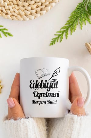 Alya Gift Shop Kişiye Özel Edebiyat Öğretmeni Kupa Bardak