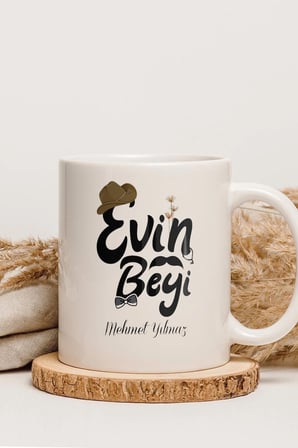 Alya Gift Shop Kişiye Özel Evin Beyi Kupa Bardak