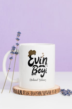 Alya Gift Shop Kişiye Özel Evin Beyi Kupa Bardak