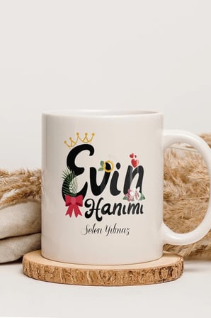 Alya Gift Shop Kişiye Özel Evin Hanımı Kupa Bardak