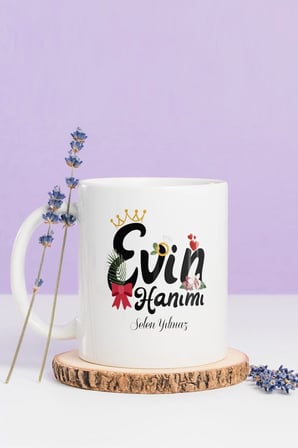 Alya Gift Shop Kişiye Özel Evin Hanımı Kupa Bardak
