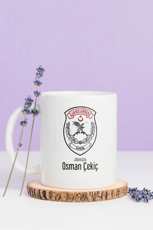 Alya Gift Shop Kişiye Özel Jandarma Uzman Çavuş Kupa Bardak